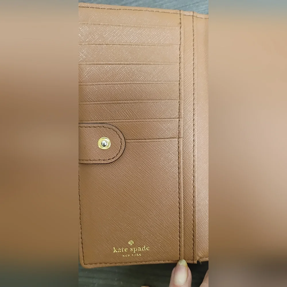 Kate Spade Light Brown Wallet with Gold Accent